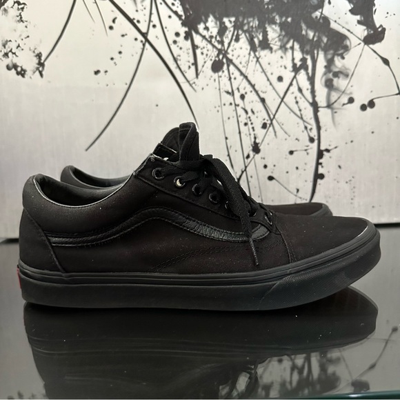 Vans Other - Vans Old Skool Triple Black Skate Shoes Mens Size 11.5